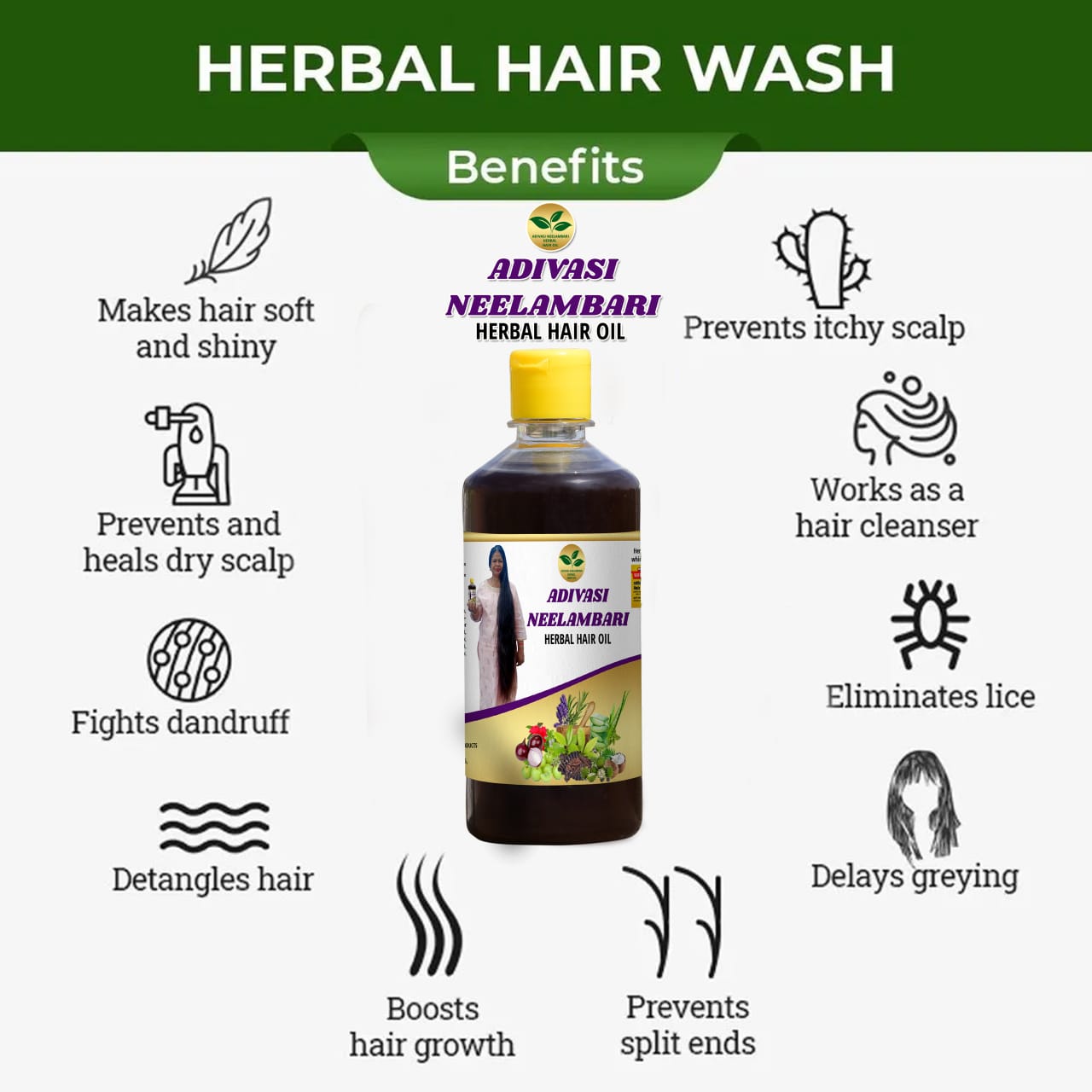 Adivasi Neelambari Herbal Hair Oil 🌿
